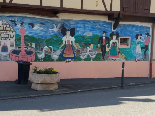 mural - Les mésanges de l'Ill - Alsace