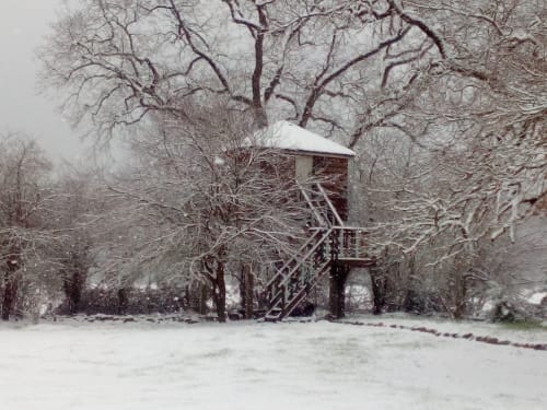 Les Robinsonades - Saint Christaud | Ecological accommodation - suspended tent and tree-house