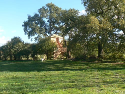 Les Robinsonades - Saint Christaud | Ecological accommodation - suspended tent and tree-house