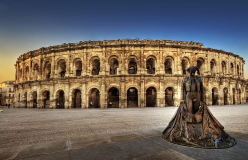 Nimes and its arena bed and breakfast Le Portel des Arnaud hotel nature quiet near Anduze