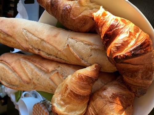 French croissants and baguettes