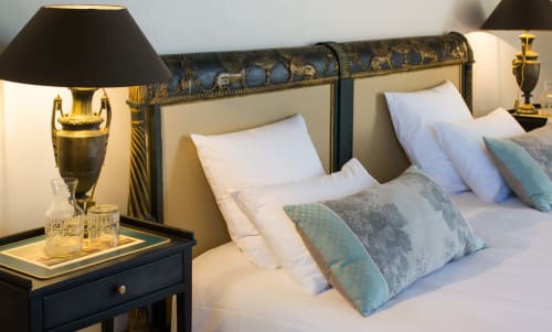 Suite Tocqueville Manoir de la Fieffe détail lit et chevet