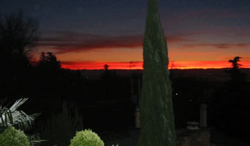 coucher de soleil villa du rhone