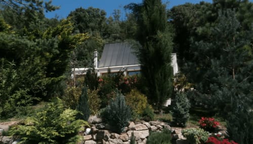 grand jardin arboré villa du rhone