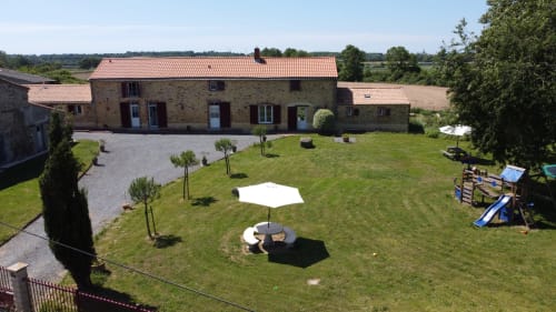 Le Pré d'Olonne vanuit de lucht - het huis en de speeltuin