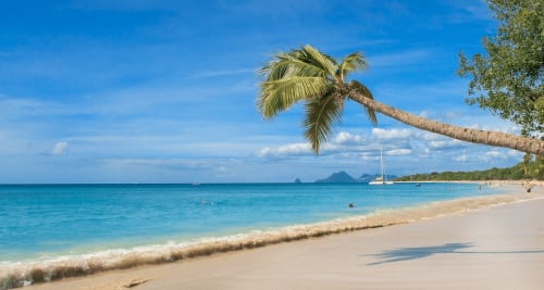 Plage sable fin Martinique Villa luxe La Belle Négresse
