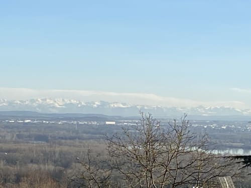 vue sur les alpes depuis la villa du rhone