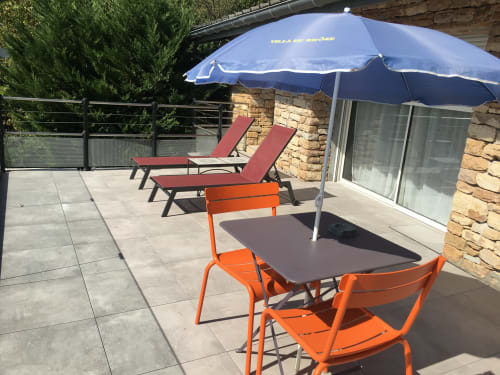grande terrasse calme vue chambre palmiers villa Rhône miribel lyon