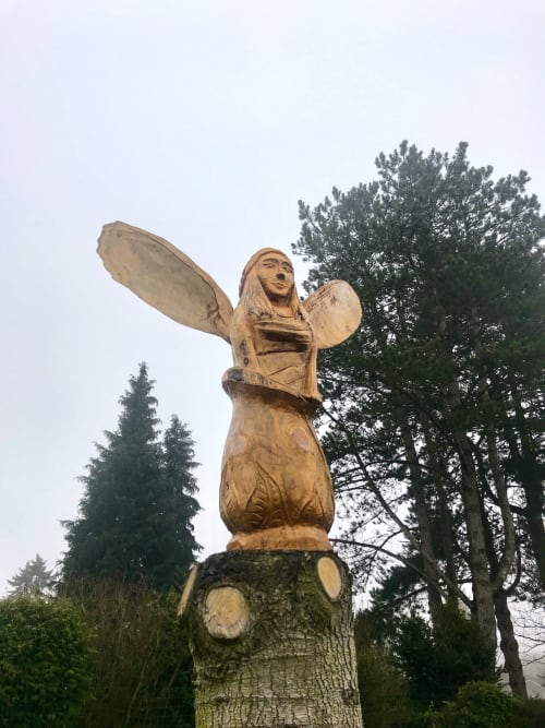 Sculpture en bois forêt de crécy baie de somme gîtes Saint-Valéry Le Crotoy
