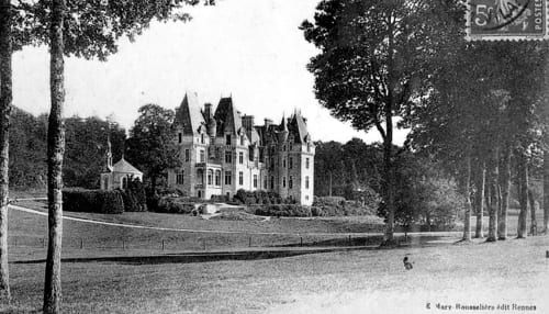 old postcard of Château Brossay