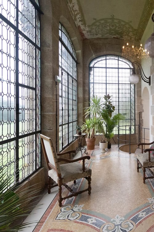 Glass roof at Château le Brossay, Renac 