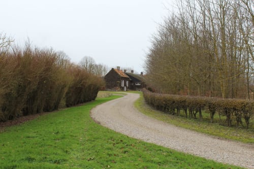 Chemin arrivant au gîte des granges de la baie Baie de somme Saint-Valéry Le Crotoy