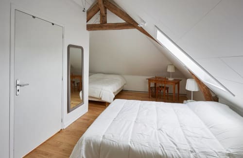 grande chambre avec 2 lits - Normandie