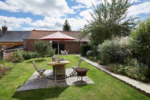table de jardin et parasol - Ault