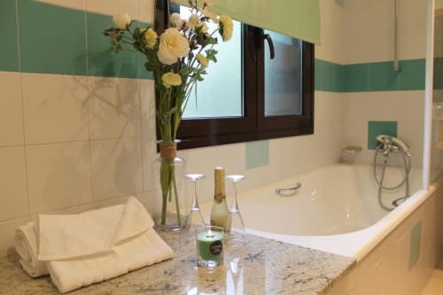 Salle de bain, romantique, Champagne, bougie
