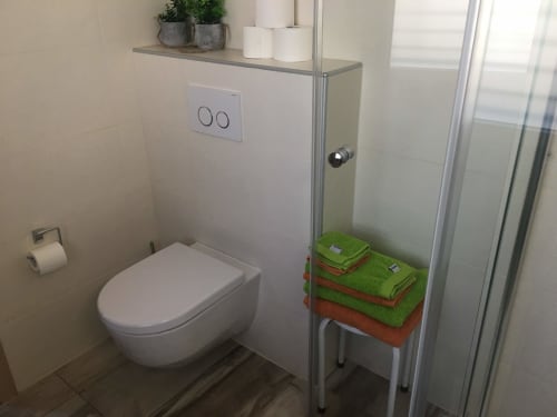 toilette dans la salle de bain - Petit pré
