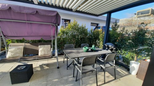 terrasse couverte en extérieur - Petit pré