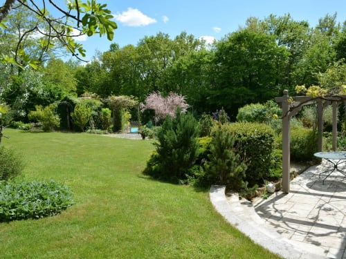 Landscaped garden of the Grand Cedar Lodge near Saintes, Charente-Maritime