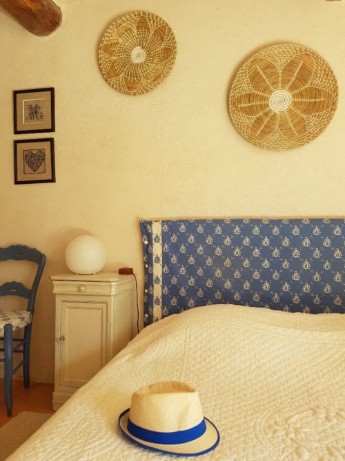 lit chambre bleue
