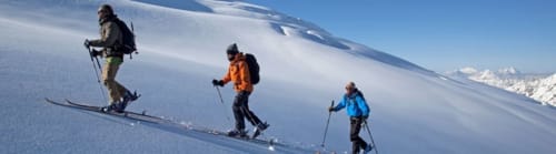 Skieurs en randonnée