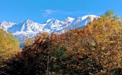 vue sur le Mt Blanc depuis la cuisine appart 3 pers