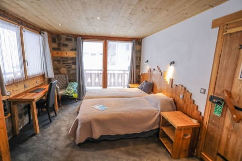 Chambre lit jumeaux Tigne chalet