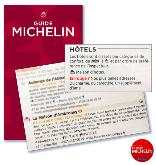 Le Guide Michelin Maison d'hôtes, nos plus belles adresses, du caractère aec un supplément d'âme