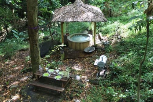 jacuzzi ecolodge martinique  terrasse forêt