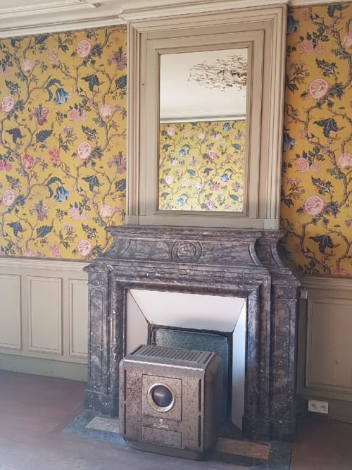 Le salon de la maison Boisard avant travaux à Barfleur dans la Manche
