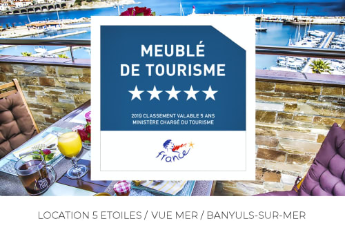 5 star rental with sea view in Banyuls-sur-Mer.