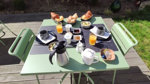 Ontbijt, terras, brunch, zelfgemaakte, zelfgemaakte cake