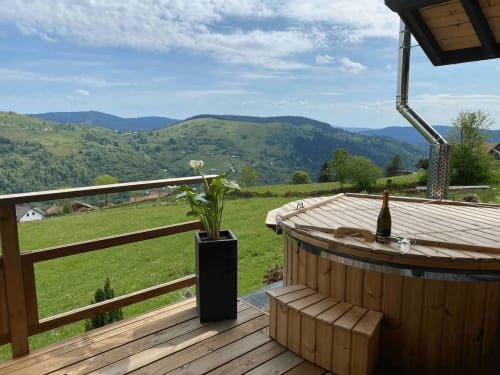 champagne et bain nordique - séjour à la montagne 
