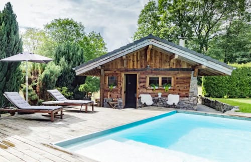 chalet avec piscine - transat à la montagne - vacances colmar