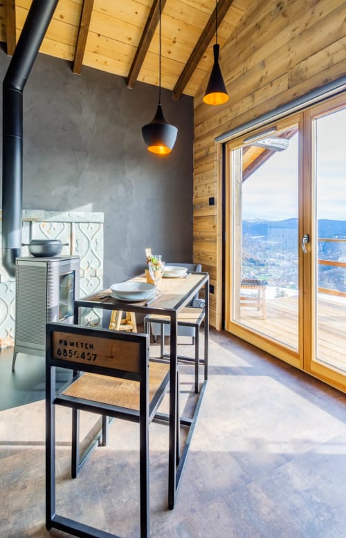 vue sur les montagnes - salle à manger - terrasse