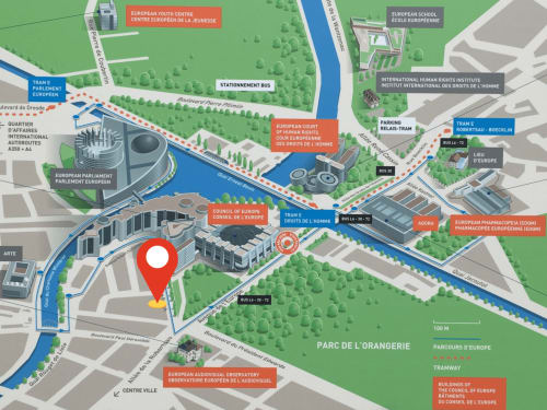 plan of residence of the orangery - short stay strasbourg