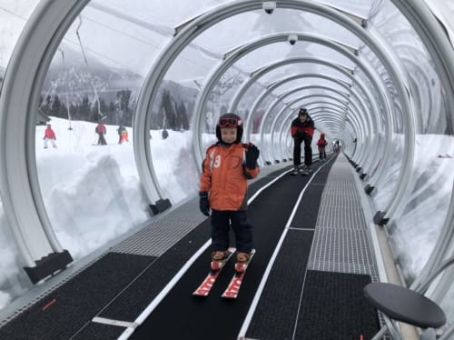 Tapis neige couvert à Plaine Joux