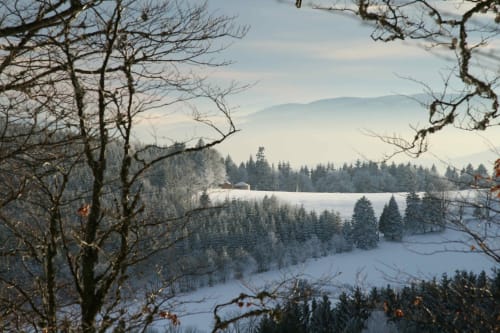 Alsace sous la neige - La Yourte un autre monde