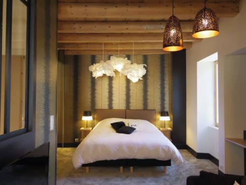 chambre lit double - gite le clos des platanes - coté figuier