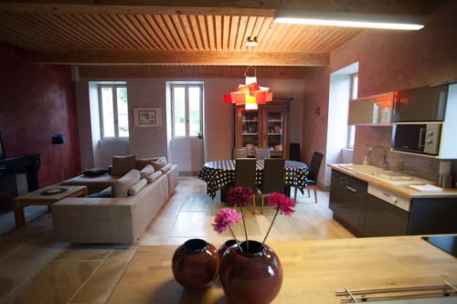 salon du gite - le clos des platanes - lac du Bourget