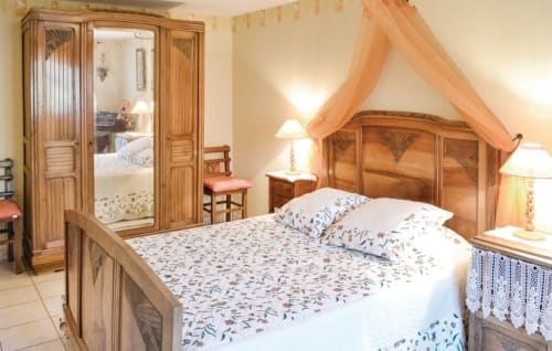 lit double - chambre gite caumont