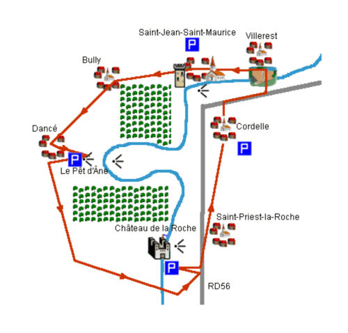 Village de caractère - Plan - Loire - Villerest - endroits uniques