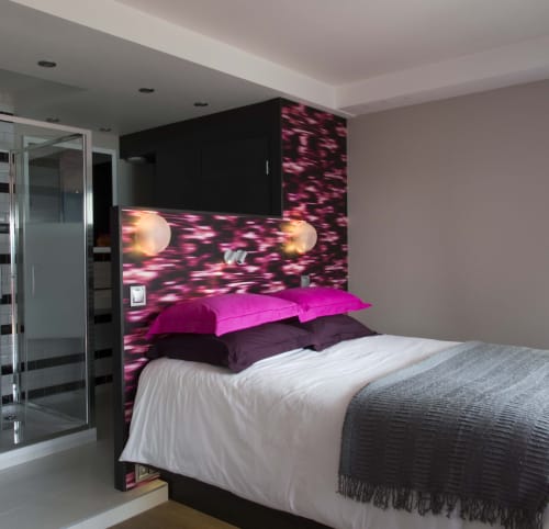 Chambre avec salle de bain vue sur le lac