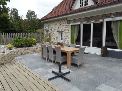 terrasse privée - location chambre d'hôtes au moulin de valerie
