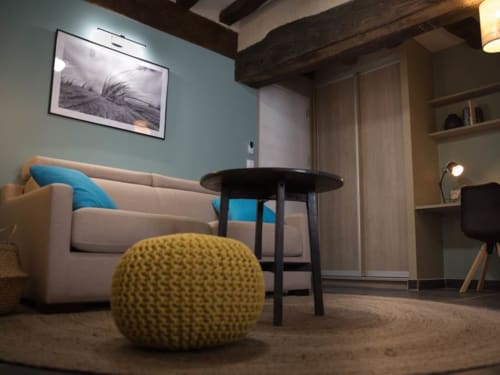 canapé et salon - location cheverny - la demalerie