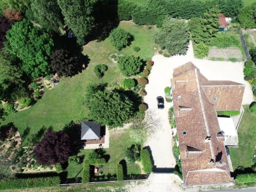 vue du ciel - maison la demalerie - location à cheverny
