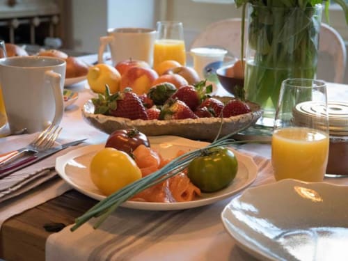 fruit et petit dejeuner - chambre d'hôte cheverny