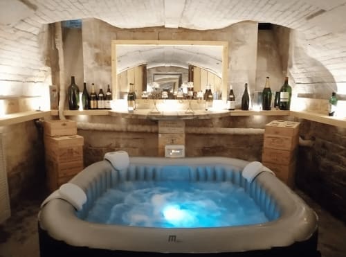 spa, jacuzzi - Château les Cèdres hammam cave vin
