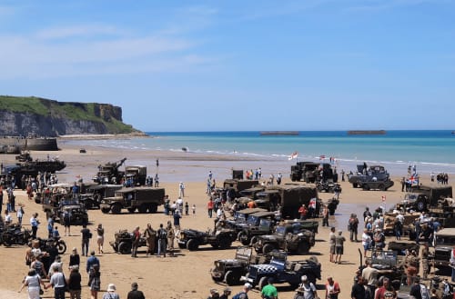 Plage du débarquement - Normandie dday arromanches bayeux chateau les cedres omaha 1944