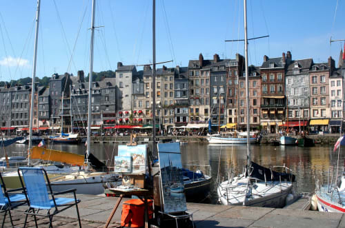 Le port de Hontfleur peinture boudin peintre impressionnistes normandie chateau cedre B&B