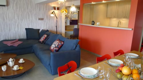 Séjour cuisine américaine de la location maison